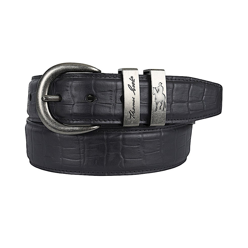 Thomas Cook Men’s Croc Twin Keeper Belt - Black