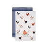 Thomas Cook Tea Towel 2-Pack - Navy/White (Chooks)