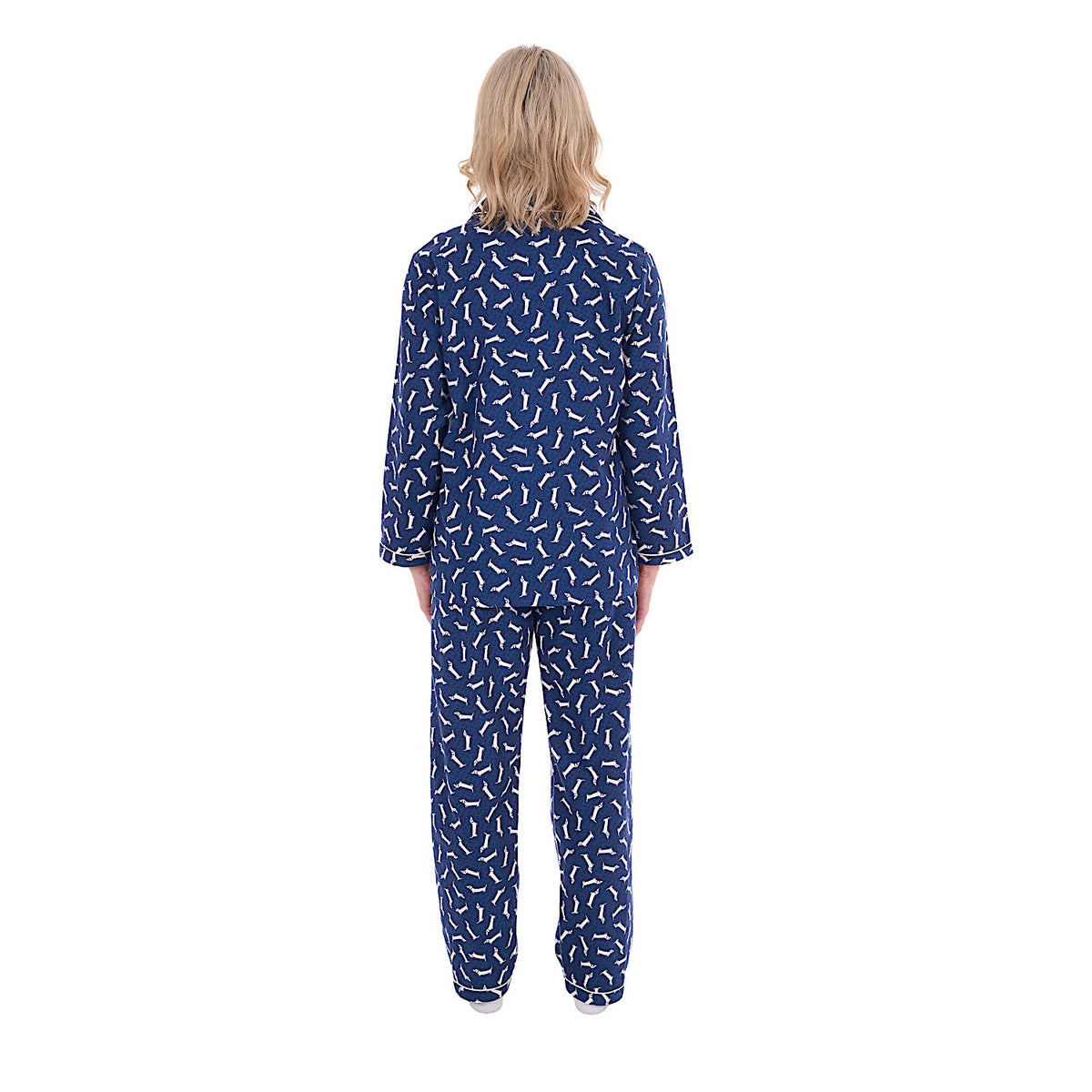 Thomas Cook Women's Long Sleeve Pyjamas - Navy/White