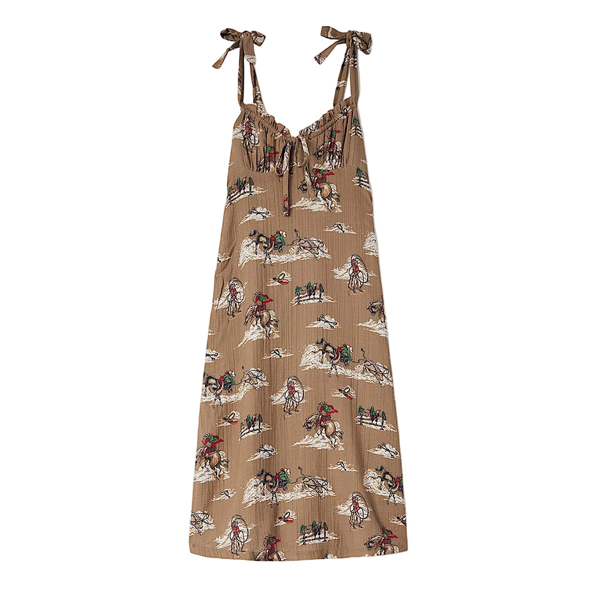 Brixton Women's The Tie Dress - Mid Century Cowboy Print
