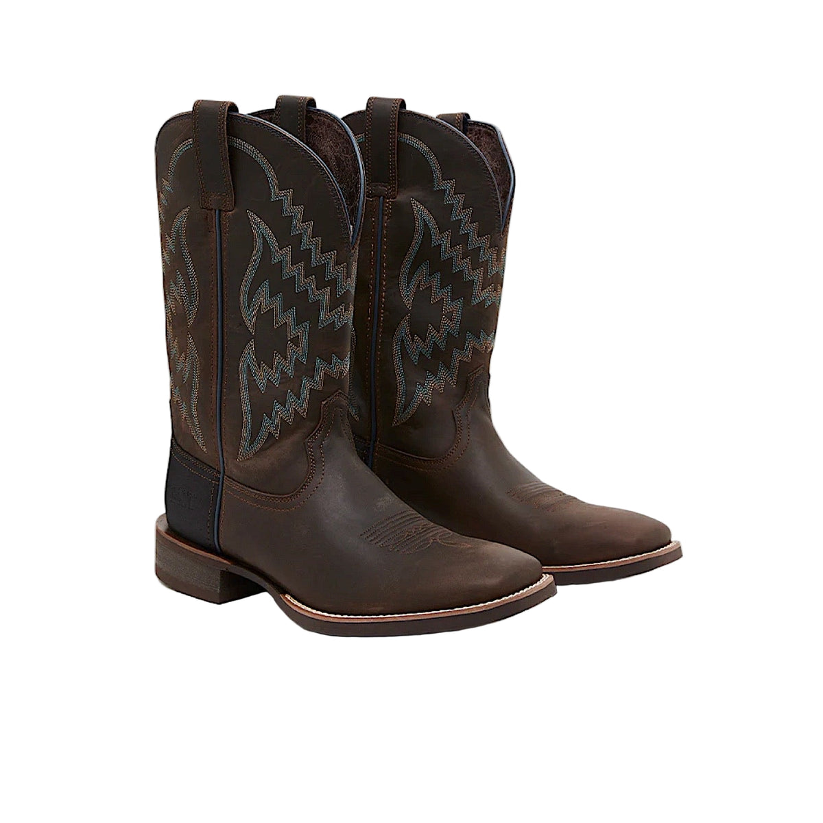 Baxter Men's Traveller Western Boot - Dark Brown / Blue