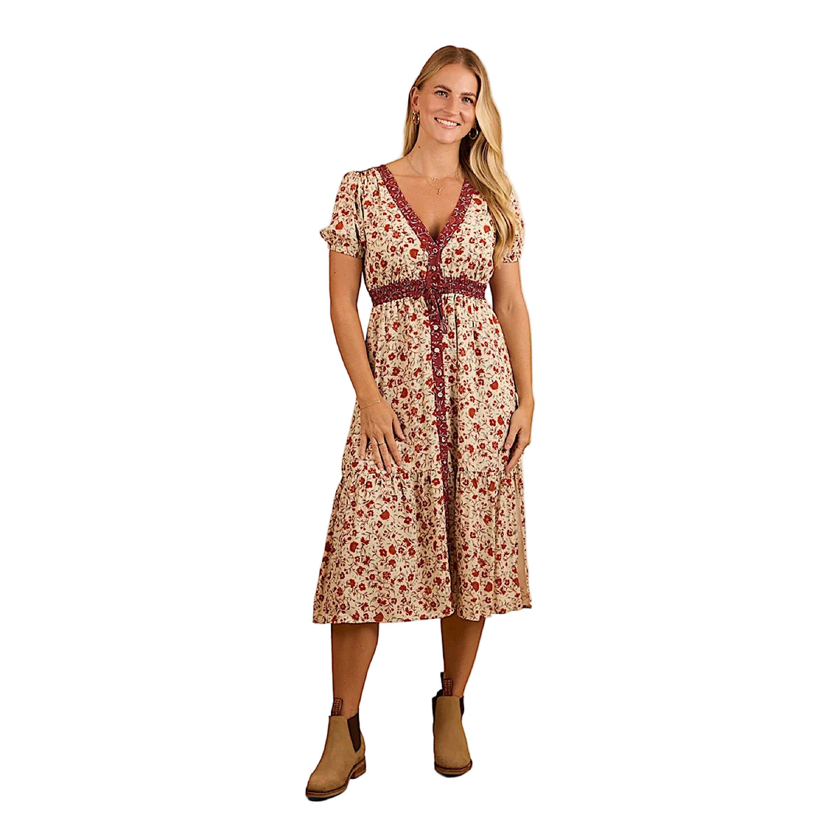 Ringers Western Women's Twyla Midi Dress - Off White
