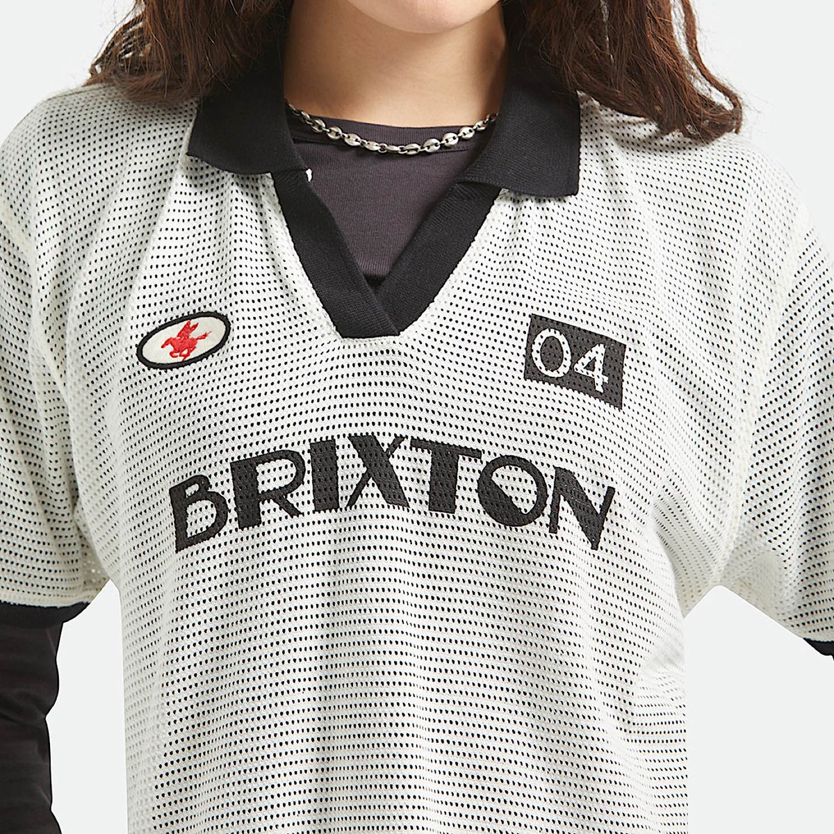 Brixton Women’s Varsity Tee - Off White/Black