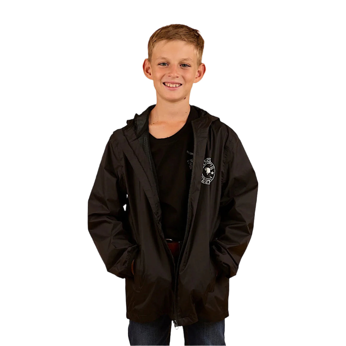 Ringers Western Kid's Signature Bull Spray Jacket - Black