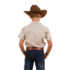 Ringers Western Kid's Ord River Half Button Short Sleeve Shirt - Beige
