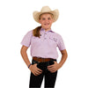Ringers Western Kid's Ord River Half Button Short Sleeve Shirt - Lavender