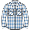 Pilbara Women's Open Front Flannelette Shirt - Blue/Brown/White