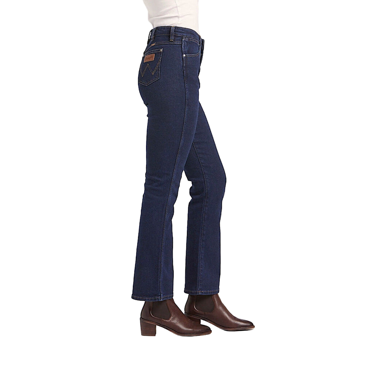 Wrangler Womens Classic Mid Waist Bootcut Jean - Original Rinse Indigo