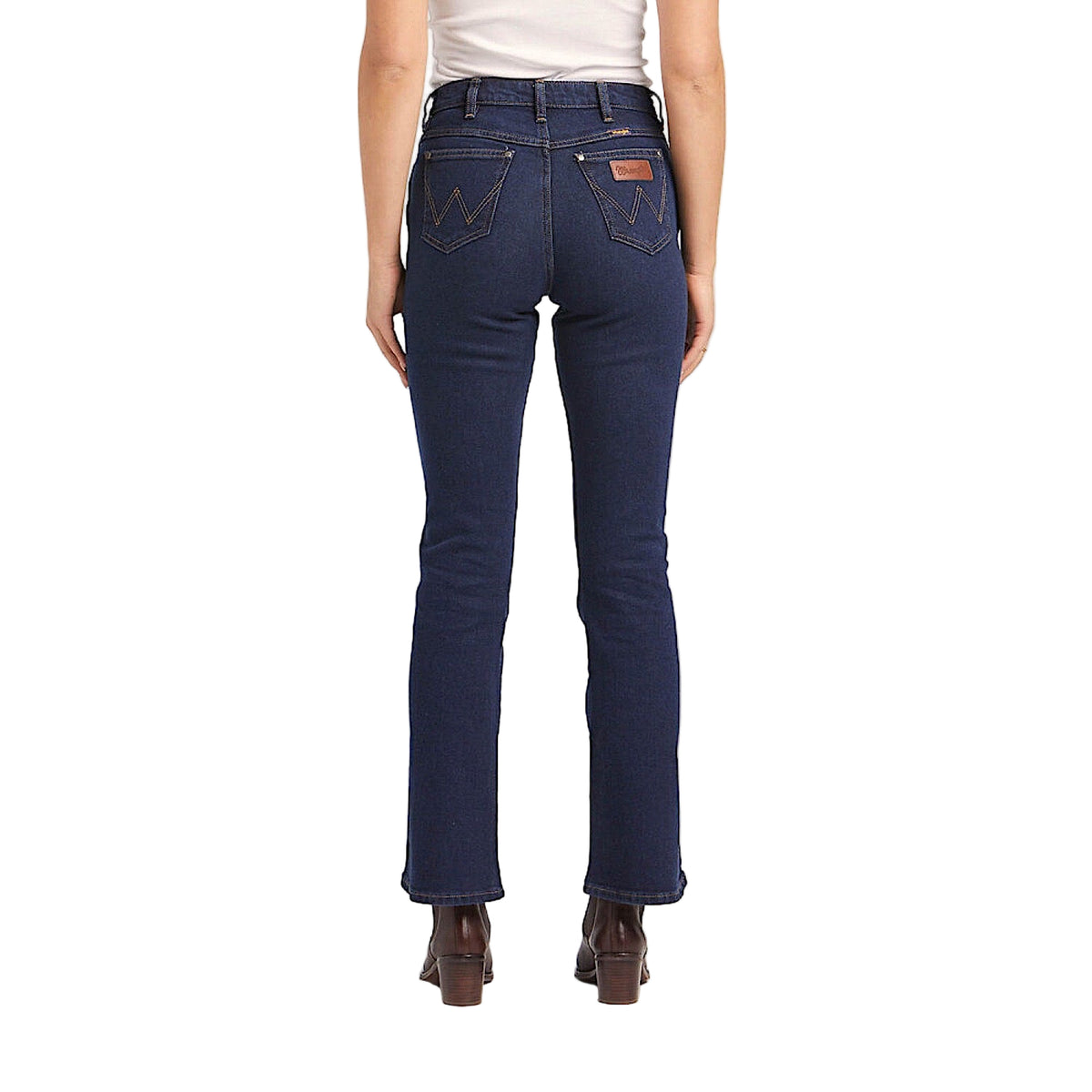 Wrangler Womens Classic Mid Waist Bootcut Jean - Original Rinse Indigo