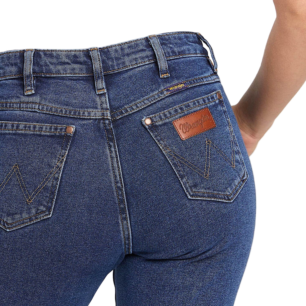 Wrangler Womens Classic Mid Waist Bootcut Jean - Deep Stone Indigo