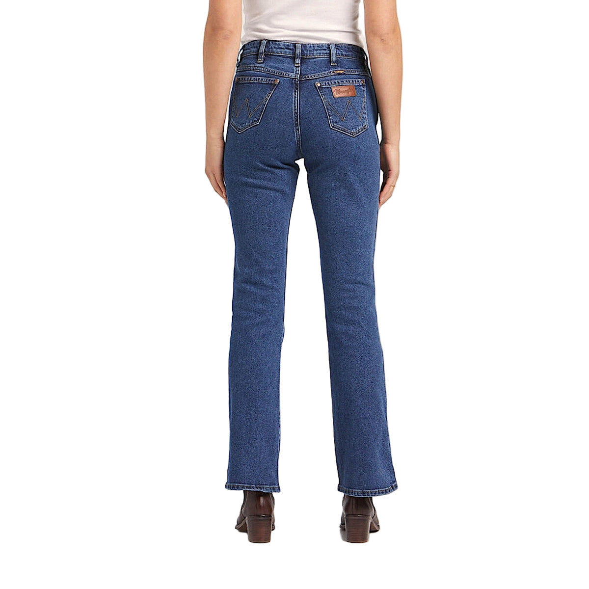 Wrangler Womens Classic Mid Waist Bootcut Jean - Deep Stone Indigo