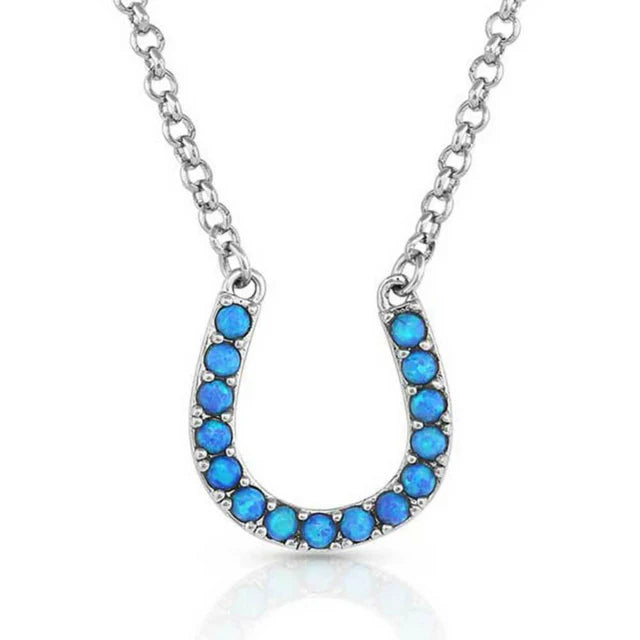Waters Luck Horseshoe Opal Necklace