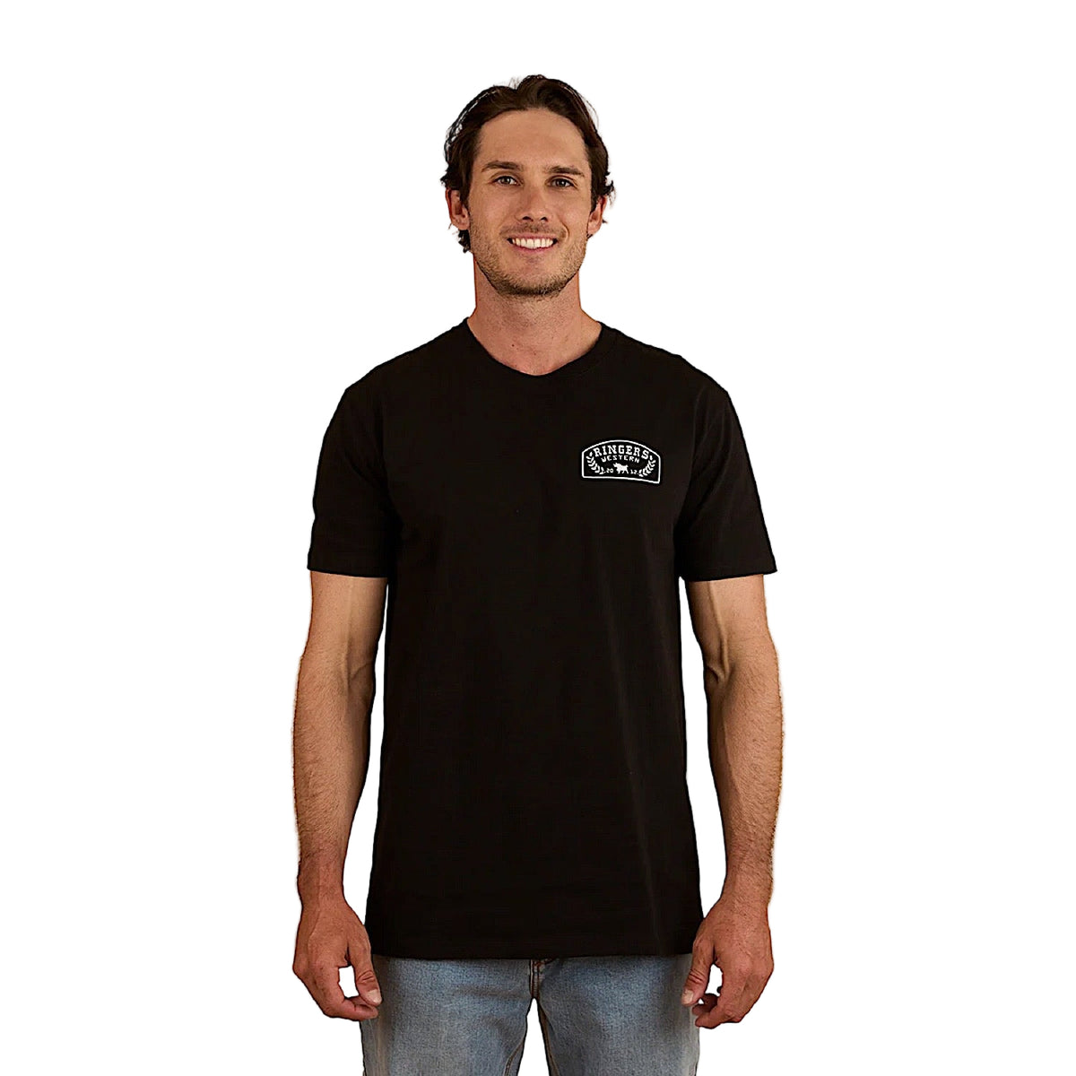 Ringers Western Men’s Wheatbelt Stock Fit T-Shirt - Black/White