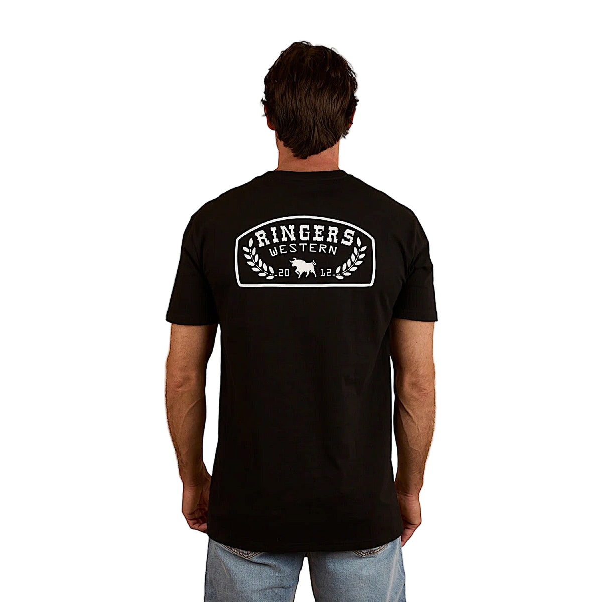 Ringers Western Men’s Wheatbelt Stock Fit T-Shirt - Black/White