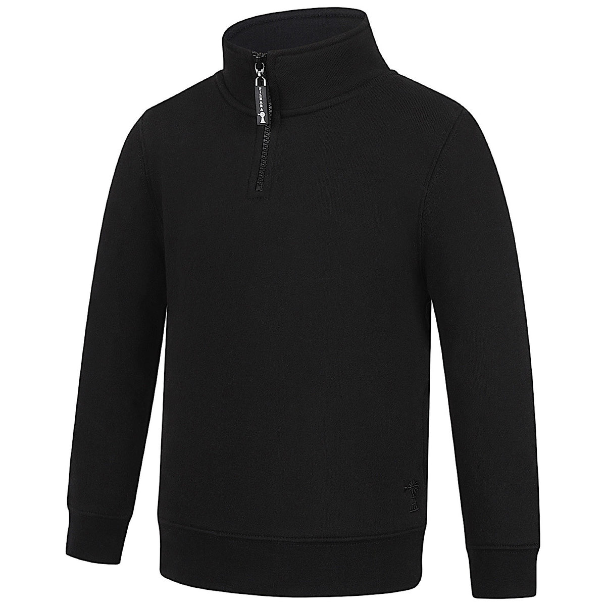 Pilbara Kid's Closed Front Zipper Fleece Pullover - Black