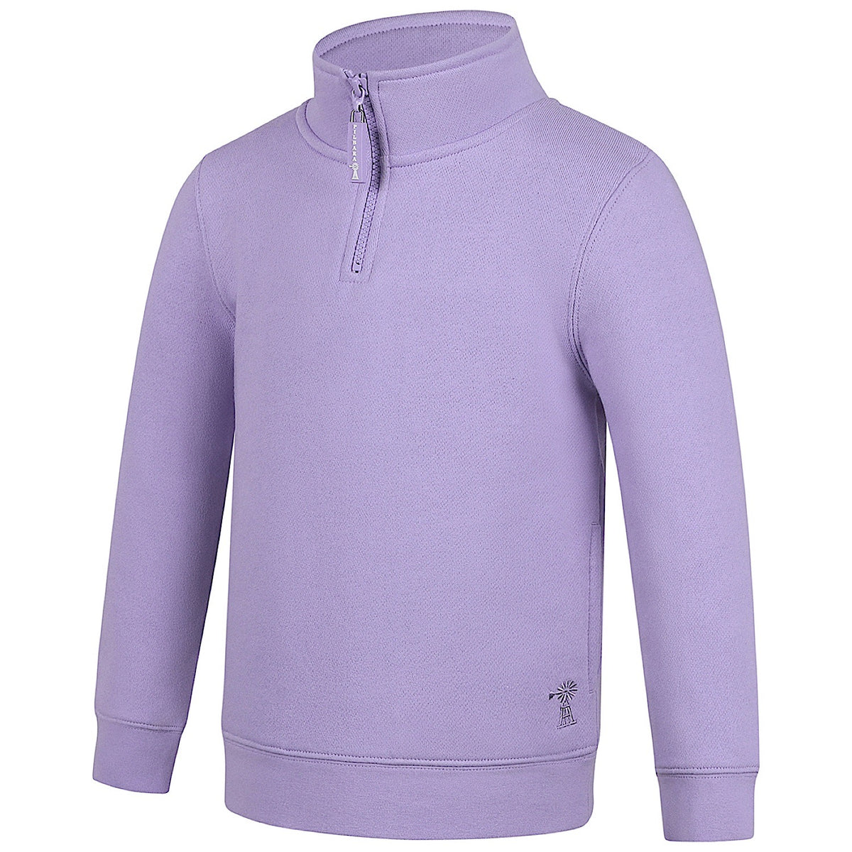 Pilbara Kid's Closed Front Zipper Fleece Pullover - Purple Rose