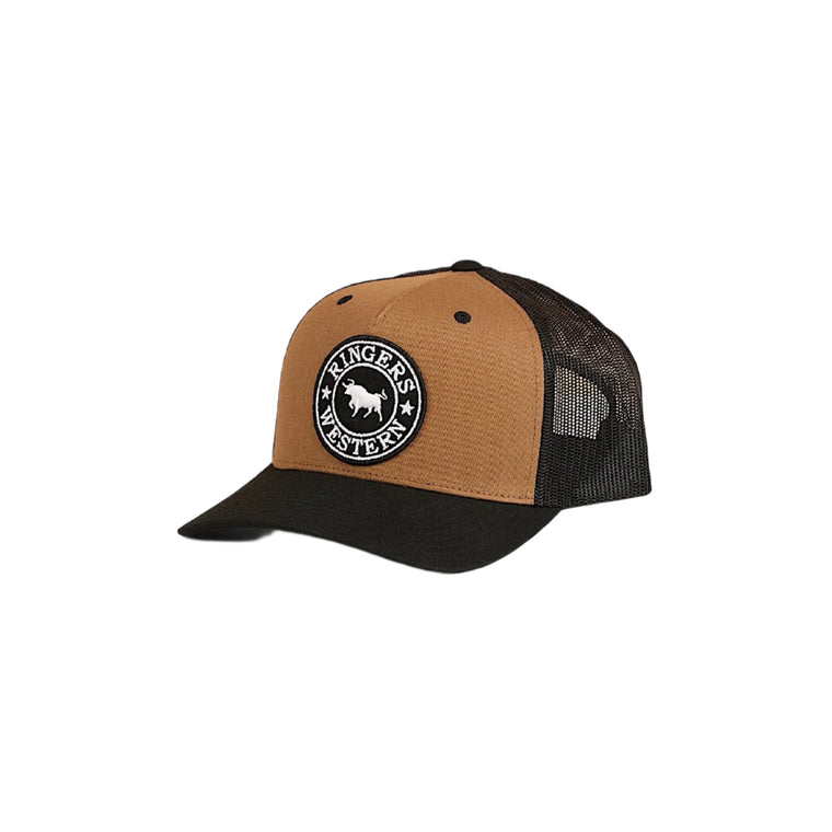 Ringers Western Signature Bull Trucker Cap - Clay/Black