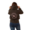 Ringers Western Signature Bull Women's Pullover Hoodie - Charcoal/Rosey