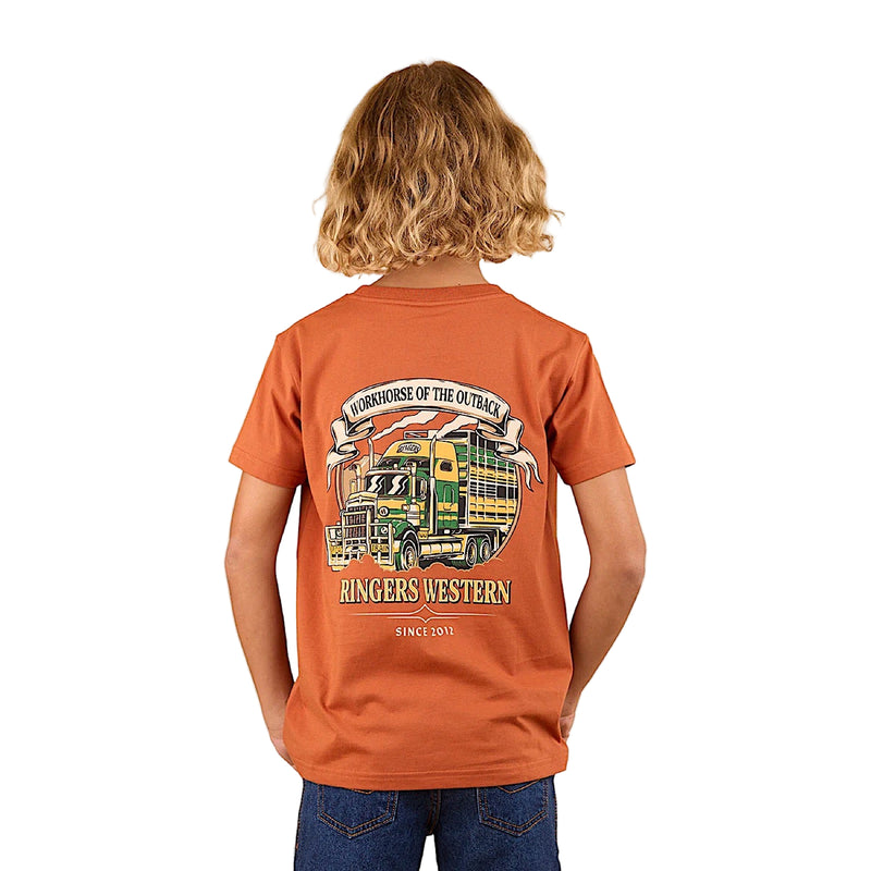 Ringers Western Kid’s Workhorse Classic Fit T-Shirt - Rust