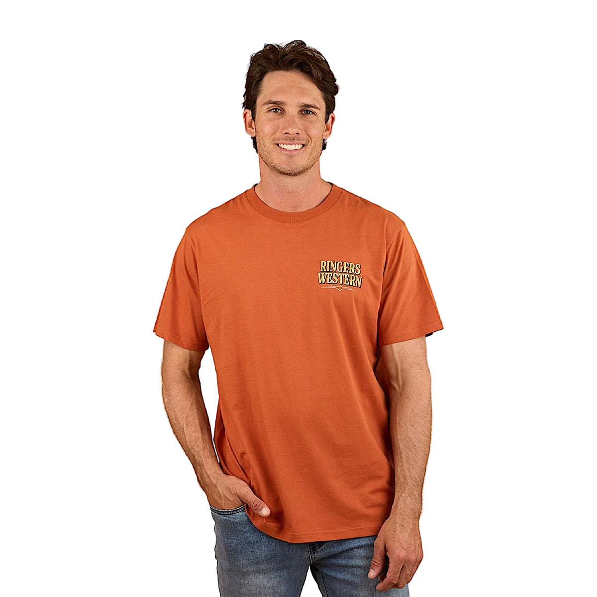 Ringers Western Men’s Workhorse Loose Fit T-Shirt - Rust