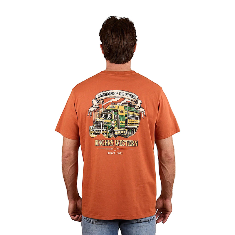 Ringers Western Men’s Workhorse Loose Fit T-Shirt - Rust
