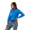 Ringers Western Women's Signature Jillaroo Full Button Work Shirt - Blue/White