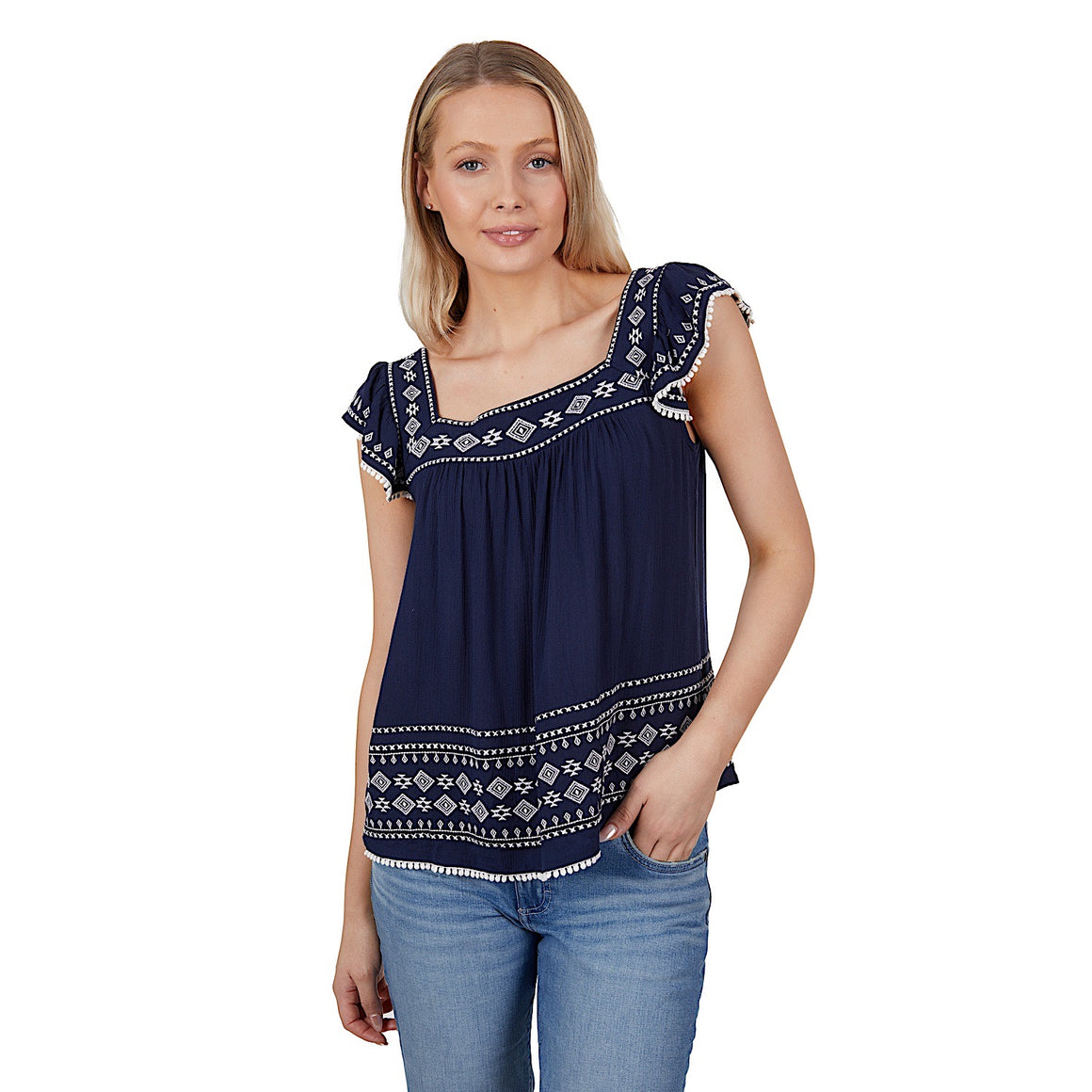 Wrangler Women's Esther Blouse Navy