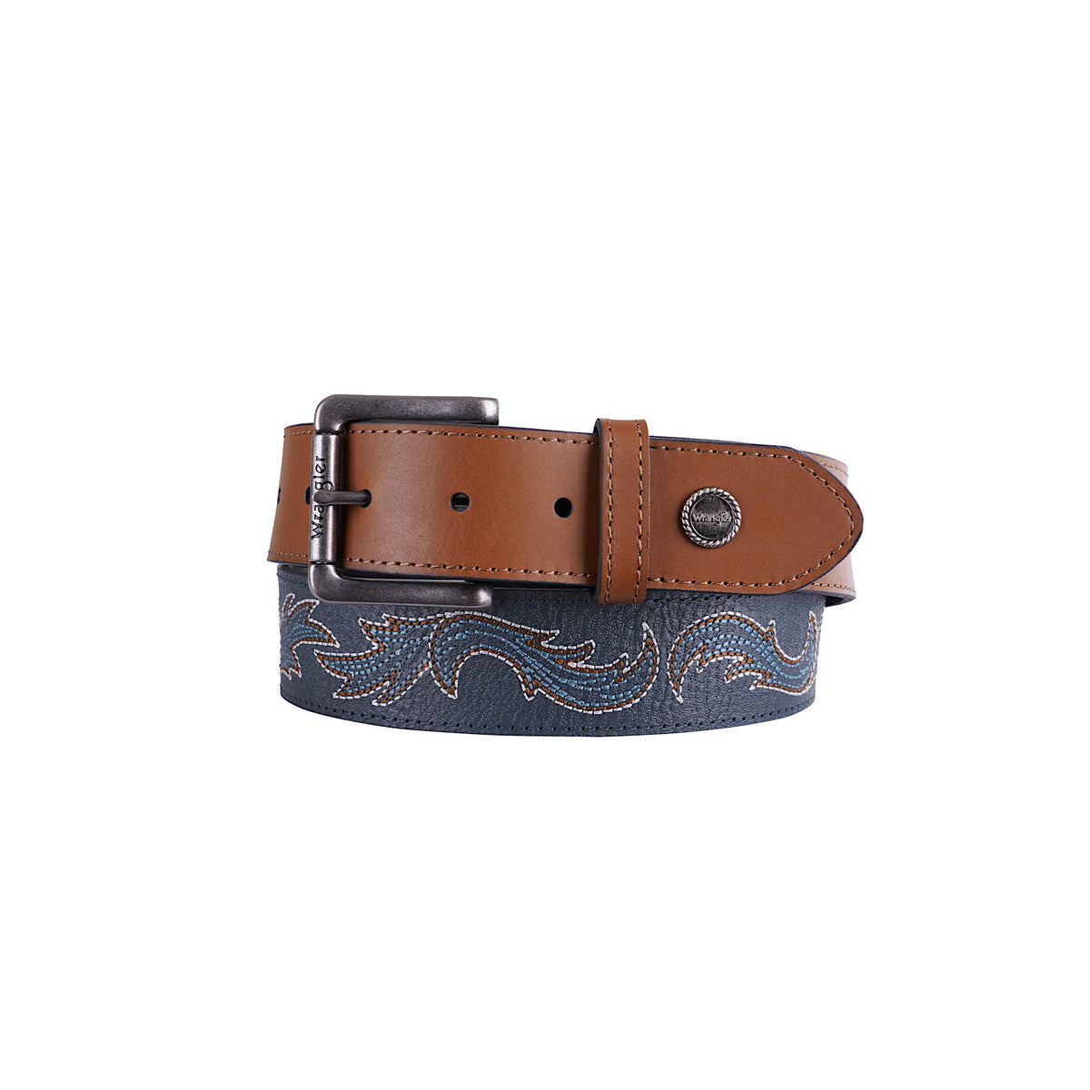 Wrangler Aiden Belt Navy/Tan