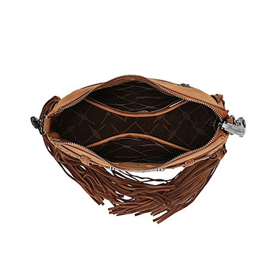 Wrangler Feature Buckle Shoulder Bag - Tan