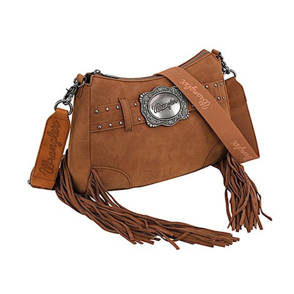 Wrangler Feature Buckle Shoulder Bag - Tan