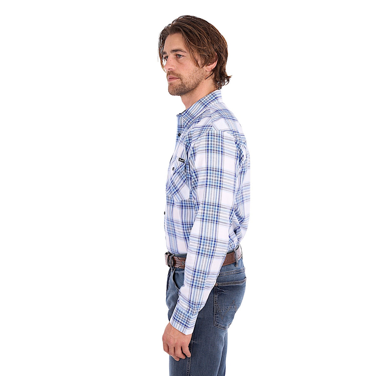 Wrangler Men's Eric Shirt - Light Blue / Royal