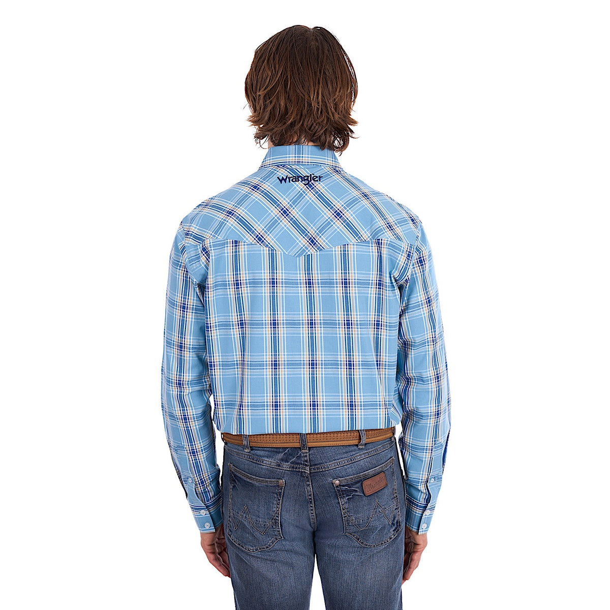 Wrangler Men's Zak Shirt - Teal / Tan