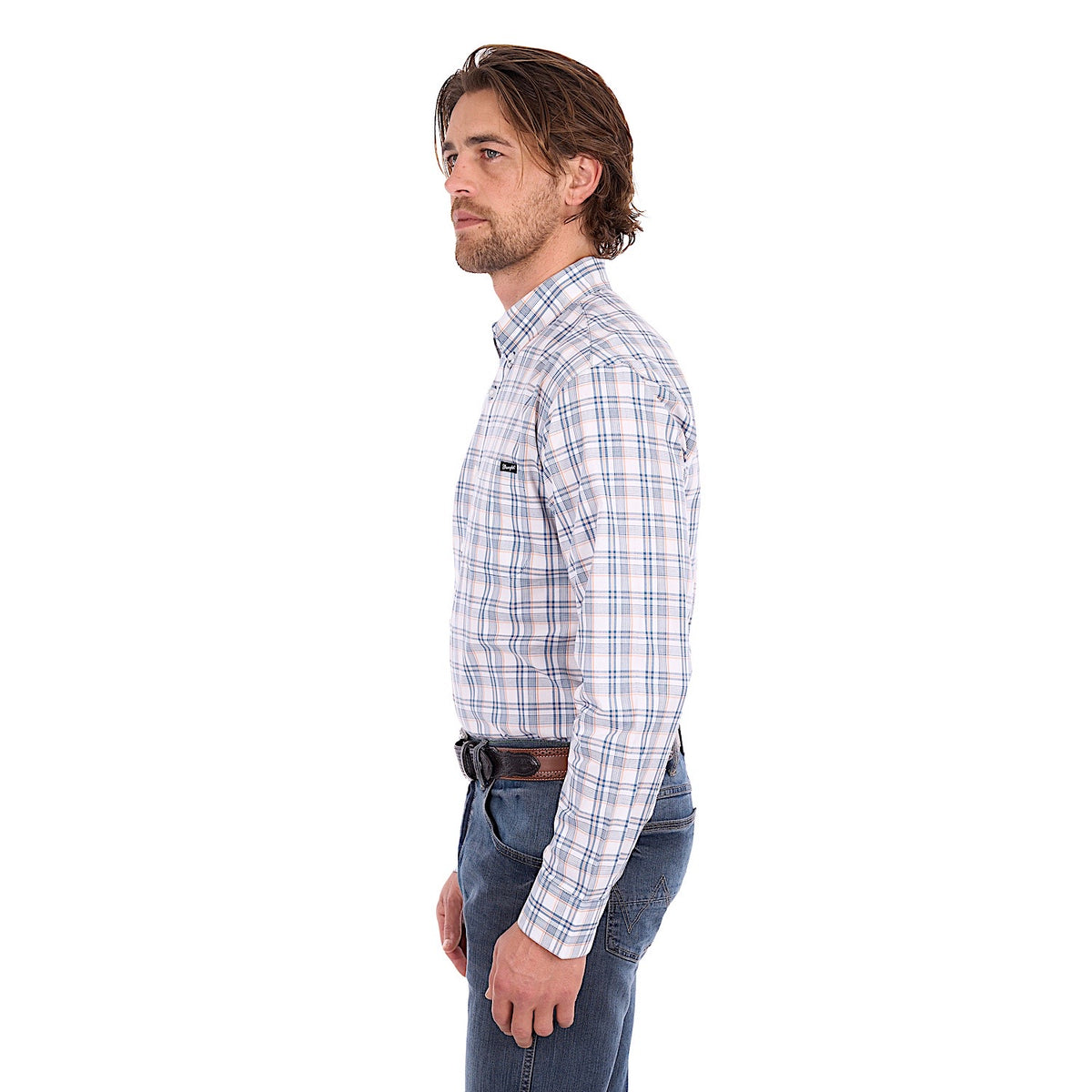 Wrangler Men's Ben Shirt - Charcoal / Orange
