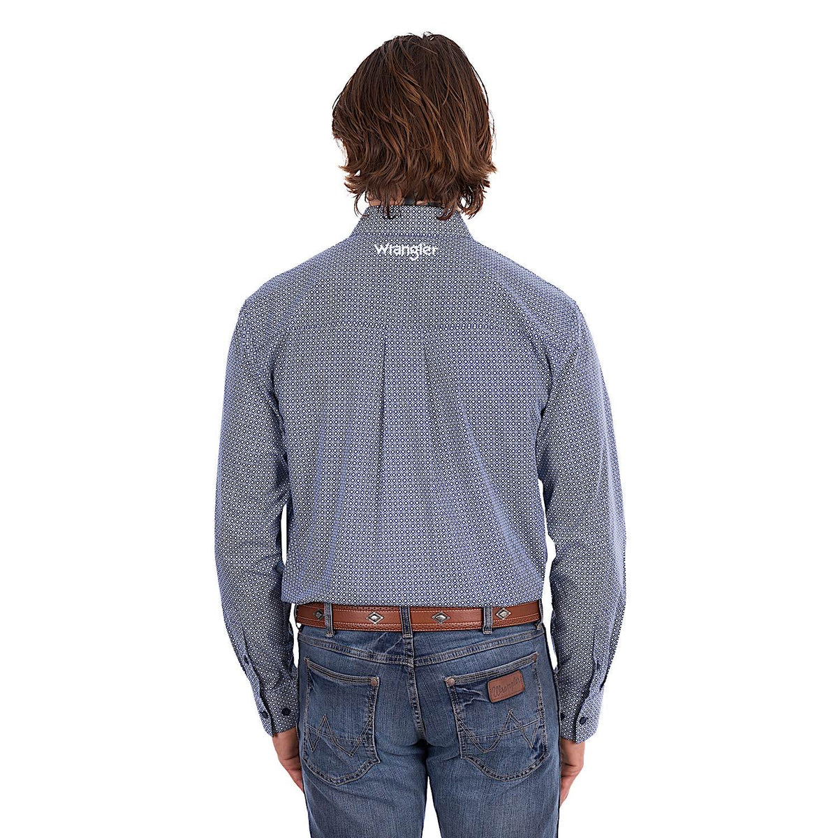 Wrangler Men's Gary Shirt - Navy / White