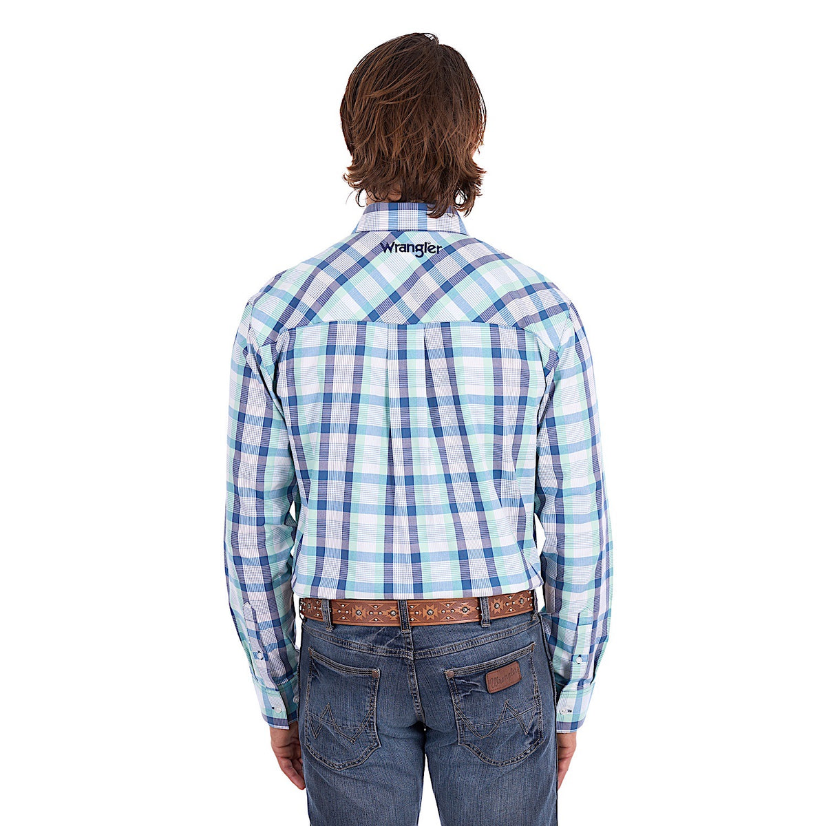 Wrangler Men's Dale Shirt - Light Green / Blue