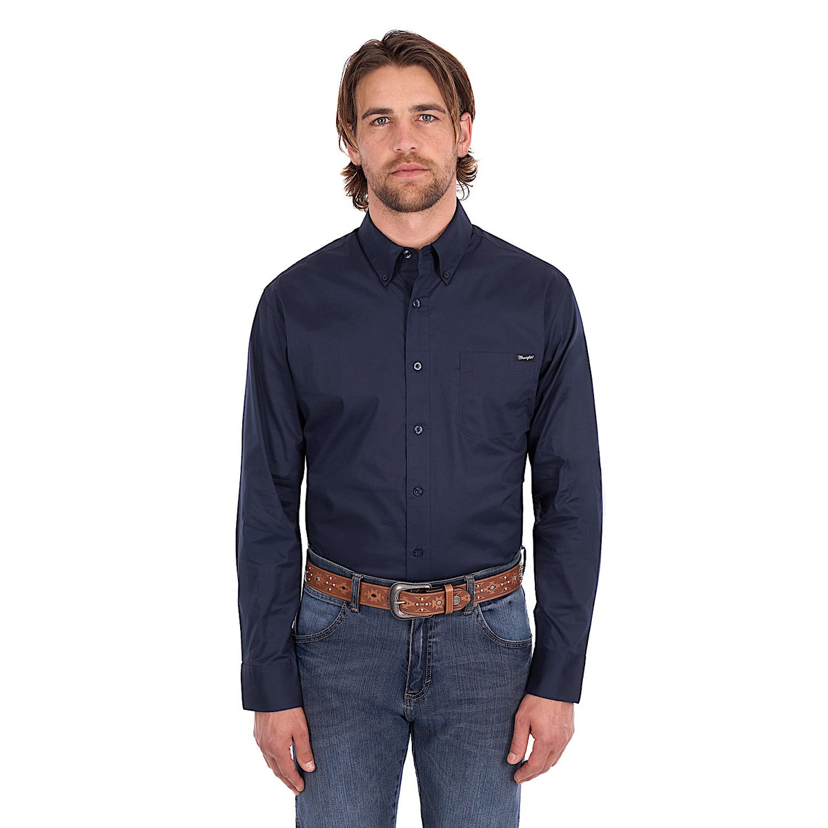 Wrangler Men's Flex Shirt - Navy