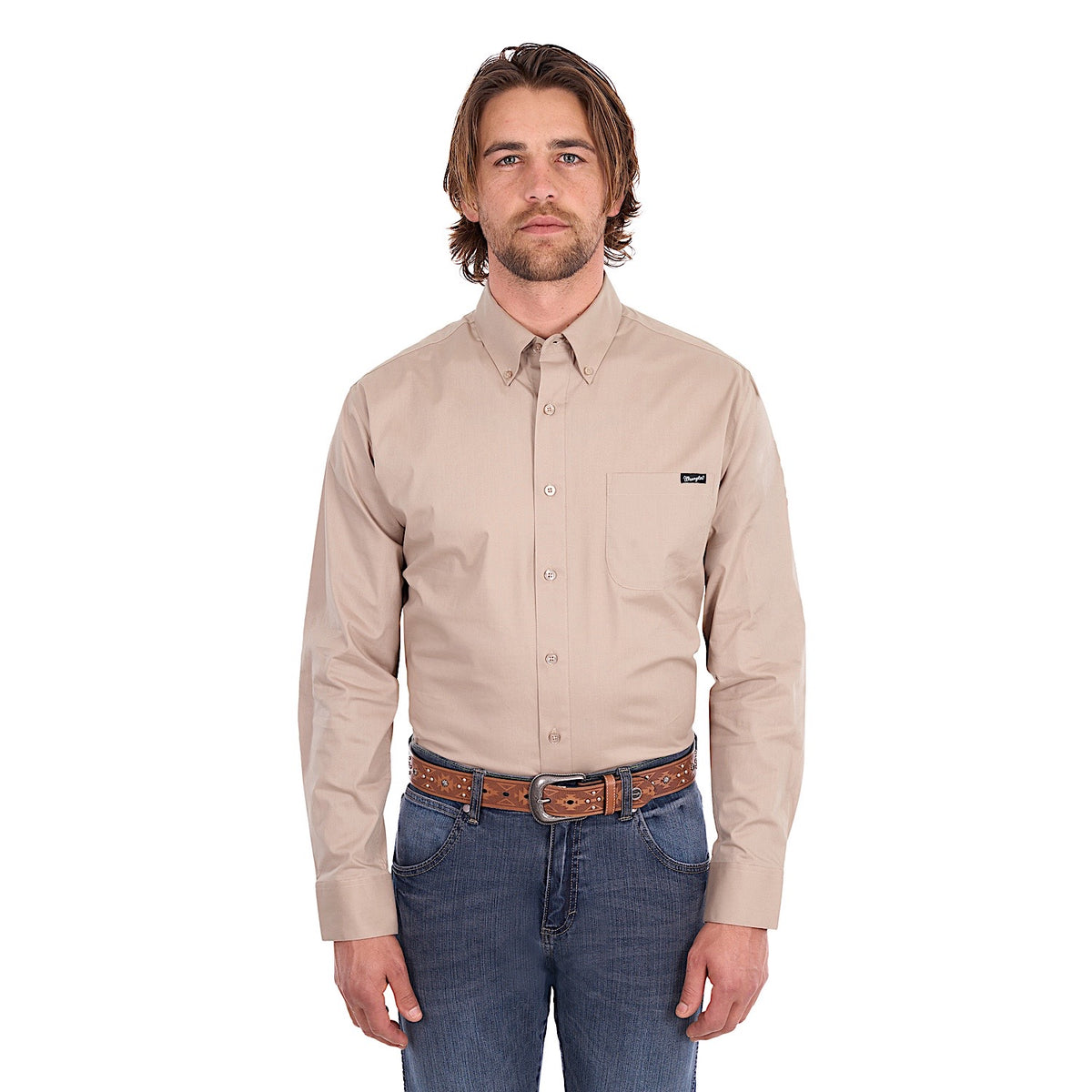 Wrangler Men's Flex Shirt - Sand