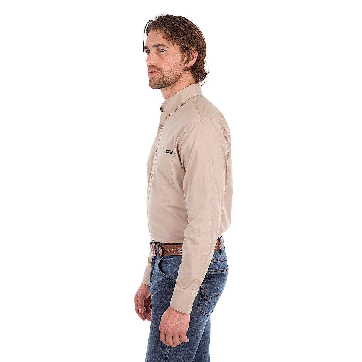 Wrangler Men's Flex Shirt - Sand
