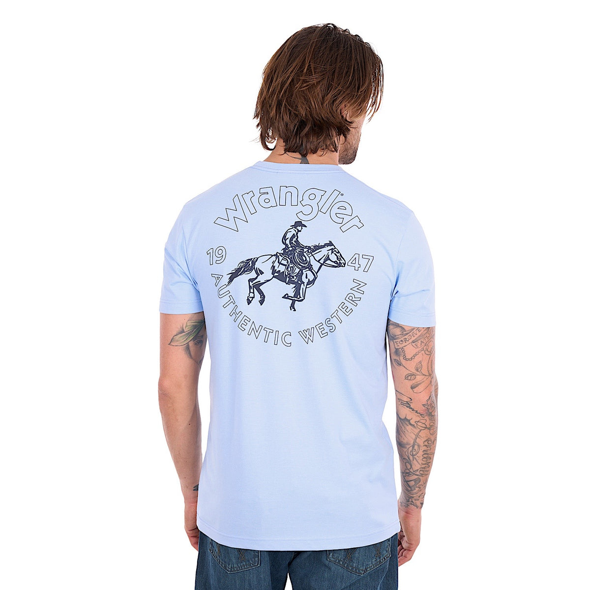 Wrangler Men's Steve Tee - Light Blue
