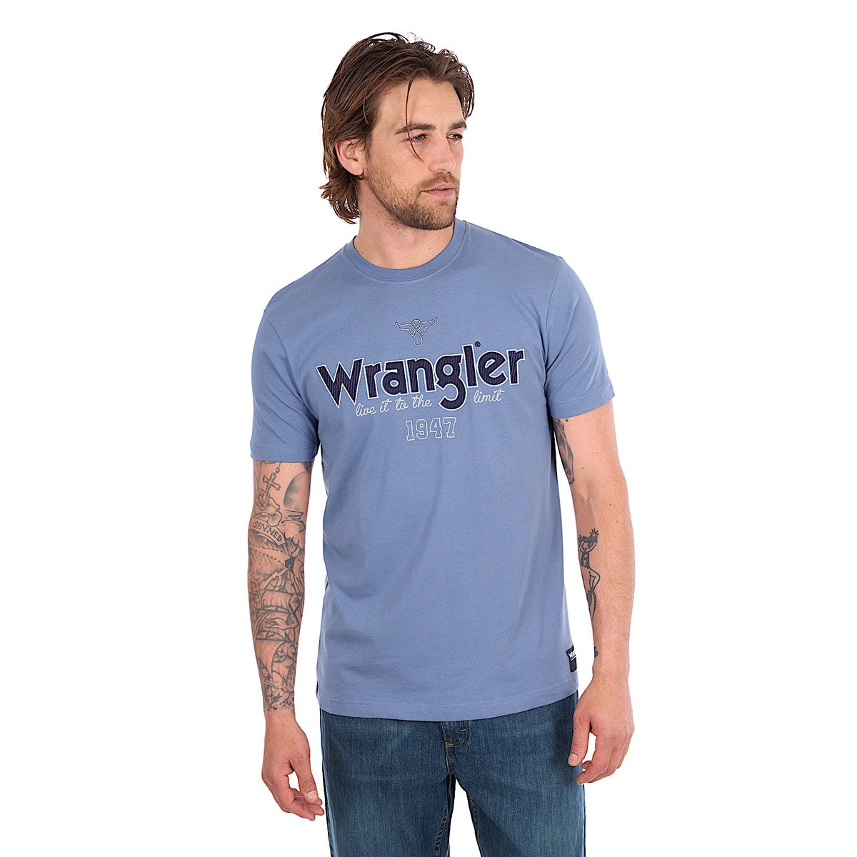 Wrangler Men's John Tee - Storm Blue