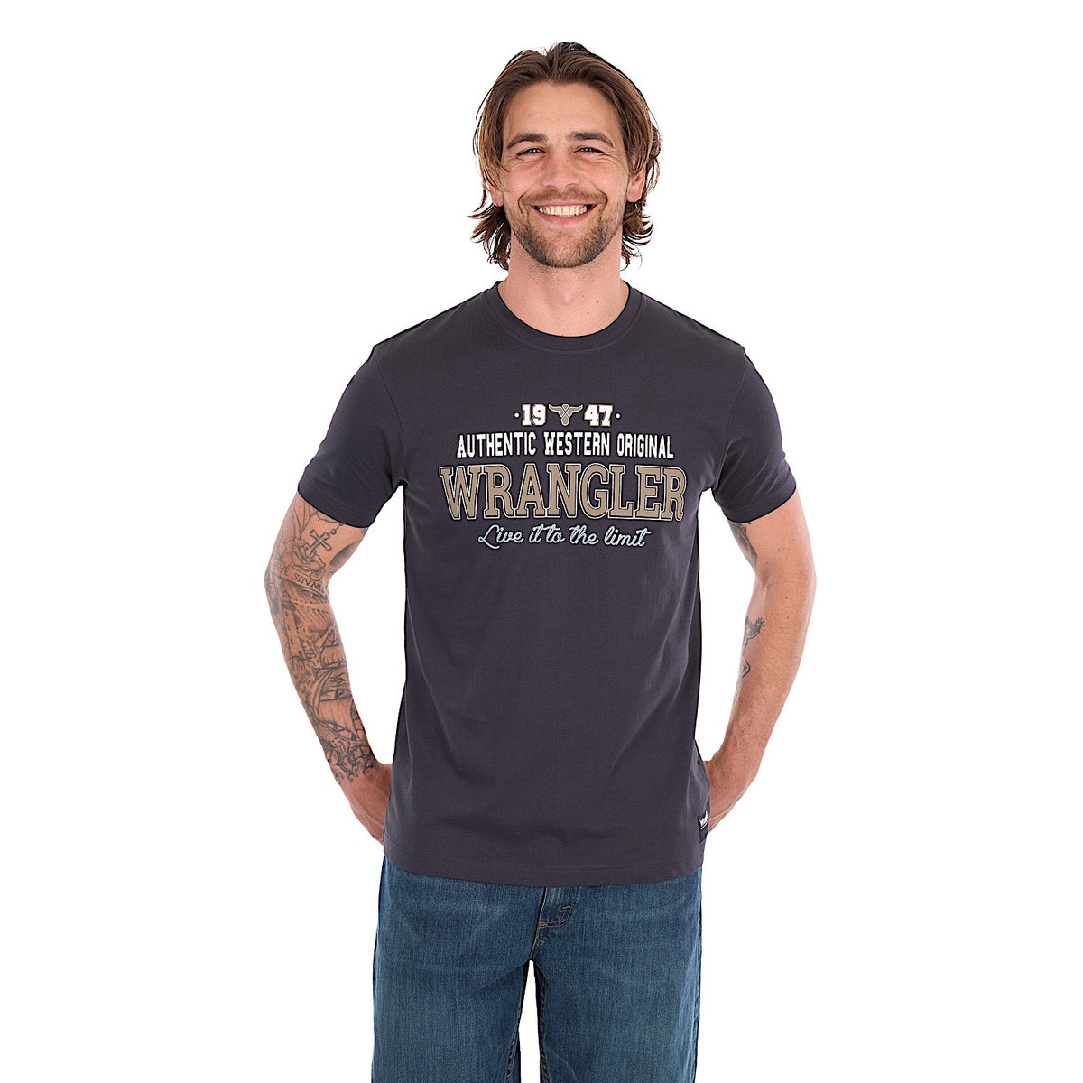 Wrangler Men's Tim Tee - Charcoal