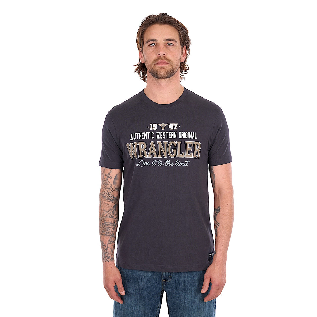 Wrangler Men's Tim Tee - Charcoal