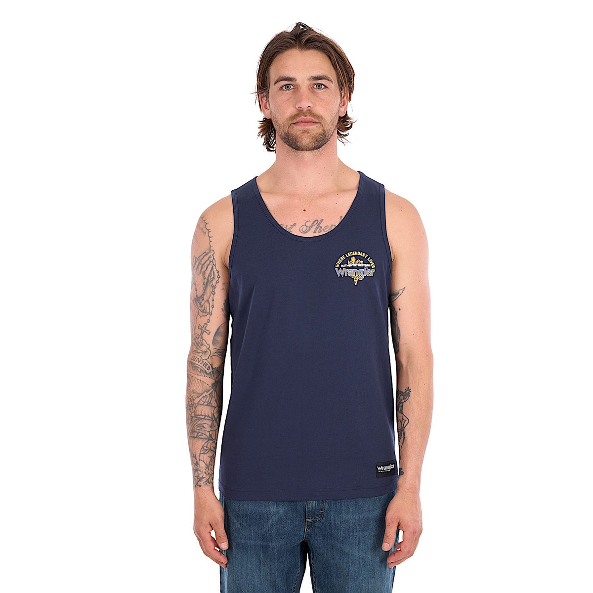 Wrangler Men's Kenny Singlet - Navy
