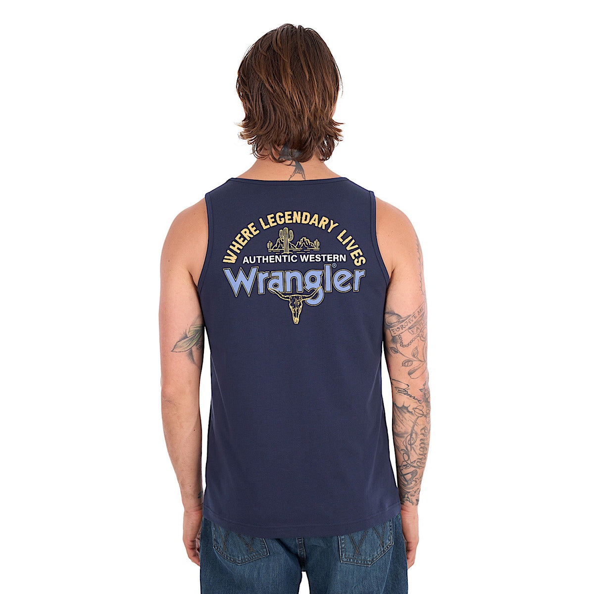 Wrangler Men's Kenny Singlet - Navy
