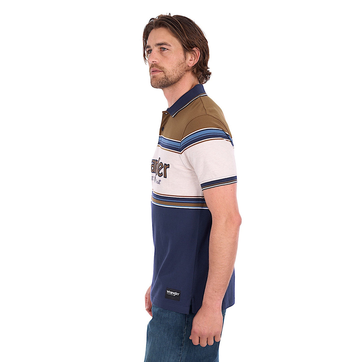 Wrangler Men's Daniel Polo - Navy / Tan