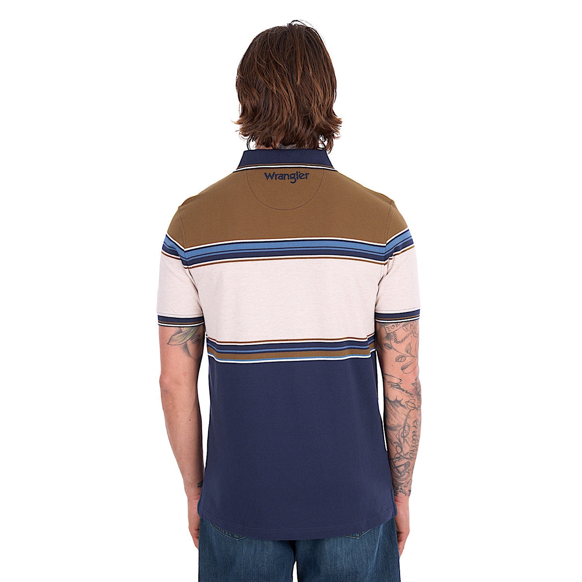 Wrangler Men's Daniel Polo - Navy / Tan