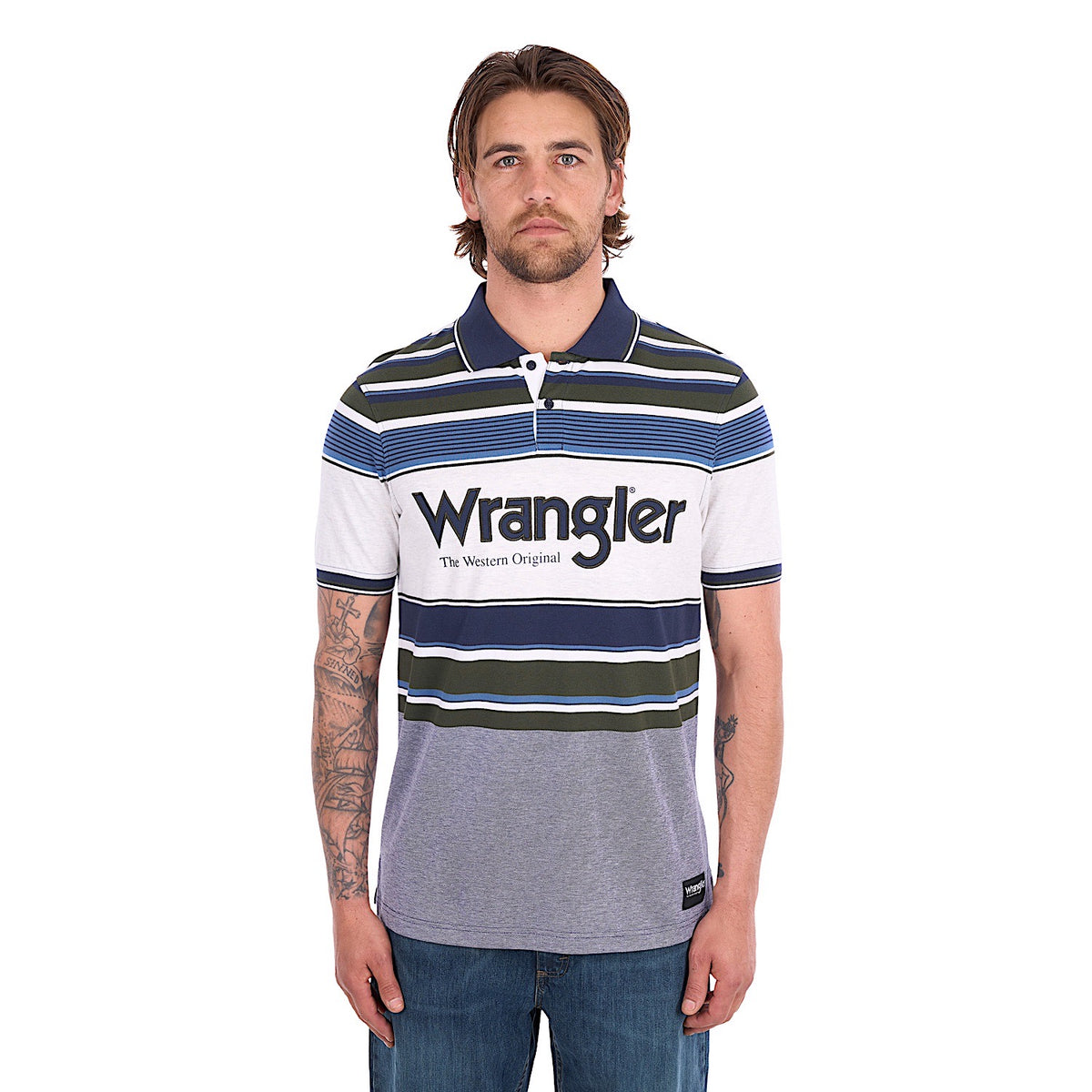 Wrangler Men's Henry Polo - Navy / Cypress
