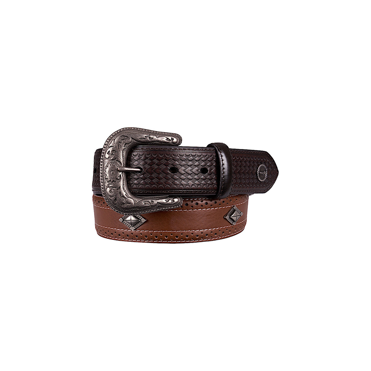 Wrangler Lennix Belt - Tan / Chocolate