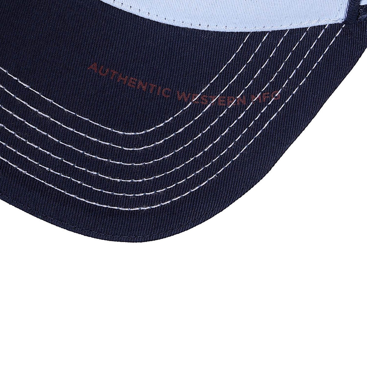 Wrangler Hank High Profile Trucker Cap - Navy / Light Blue
