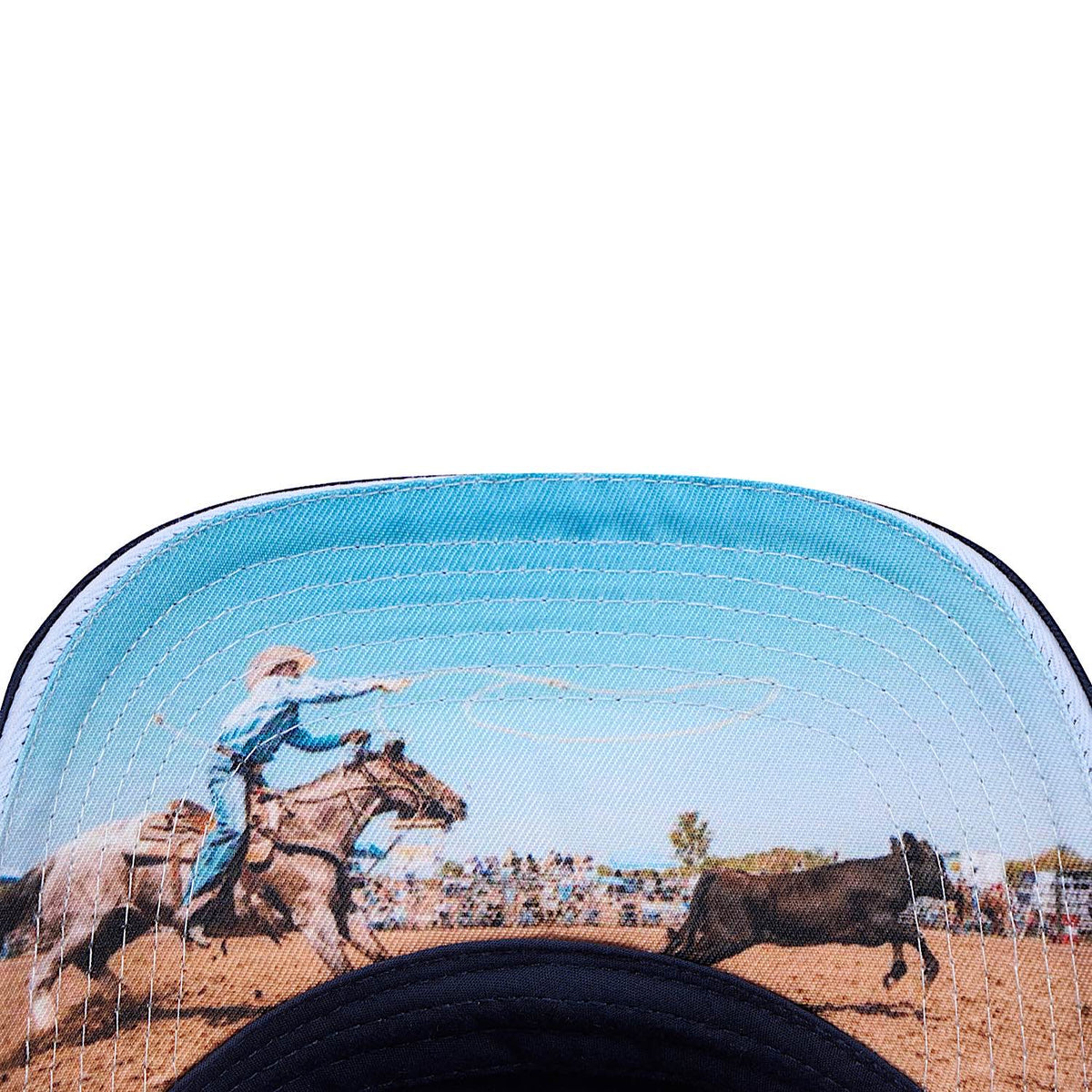 Wrangler Hank High Profile Trucker Cap - Navy / Light Blue